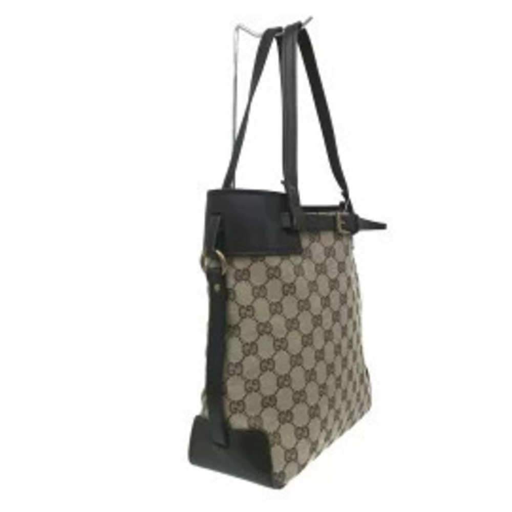Gucci Tote Bag GG Brown Dark Jacquard Leather
